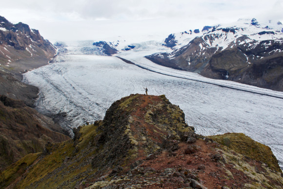 Gina and the Skaftafellsjokull Glacier